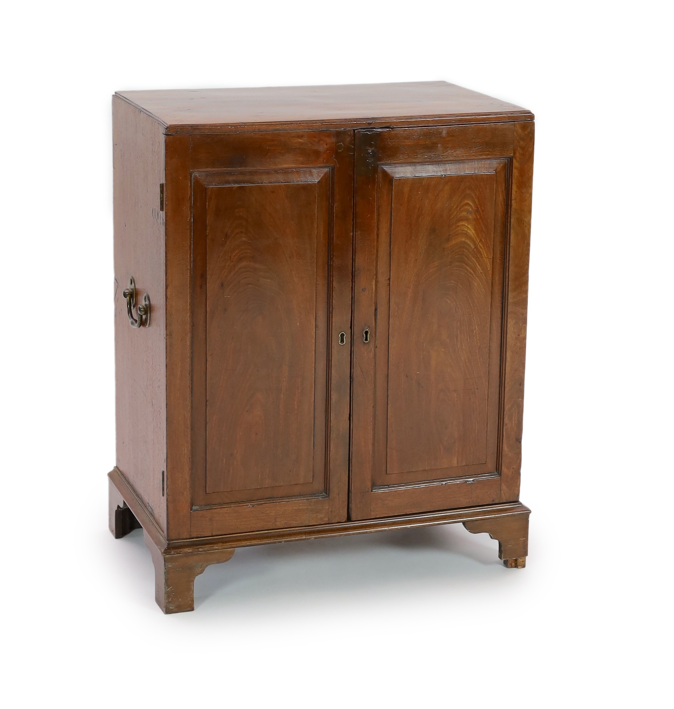 A George III mahogany secretary's cabinet, W.61cm D.37cm H.78cm